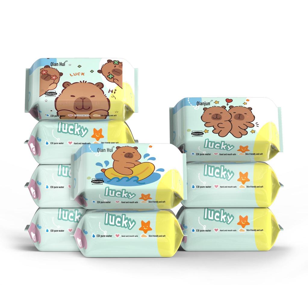 Portable Baby Hand & Mouth Wipes - Pure Water, Disposable Infant & Toddler Wet Wipes