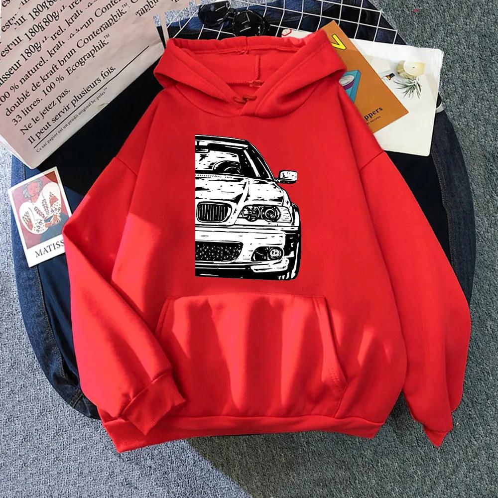 Hot Winter E46 Car Hoodies Spring/Autumn Women Tops Aesthetic Clothes Fashion Men Sweatshirt Graphic Hoodie Harajuku Sudaderas