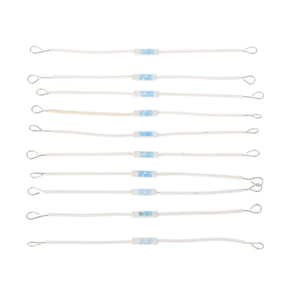 5/10Pcs RF250V Thermal Fuse 185 Degree Short Circuit Protection Ceramic Fuse 10A Safe Protection Rice Cooker Fuse