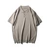 Linen Knitting Short-Sleeved Polo Shirt Men's Summer Lapels Cotton and Linen T-shirt Export Export Men's Clothing Casual T-shirt with Collar
