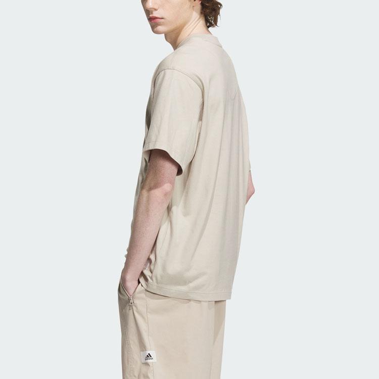 Adidas Sportswear Lounge Graphic Tee Unisex Tops Beige IP4978