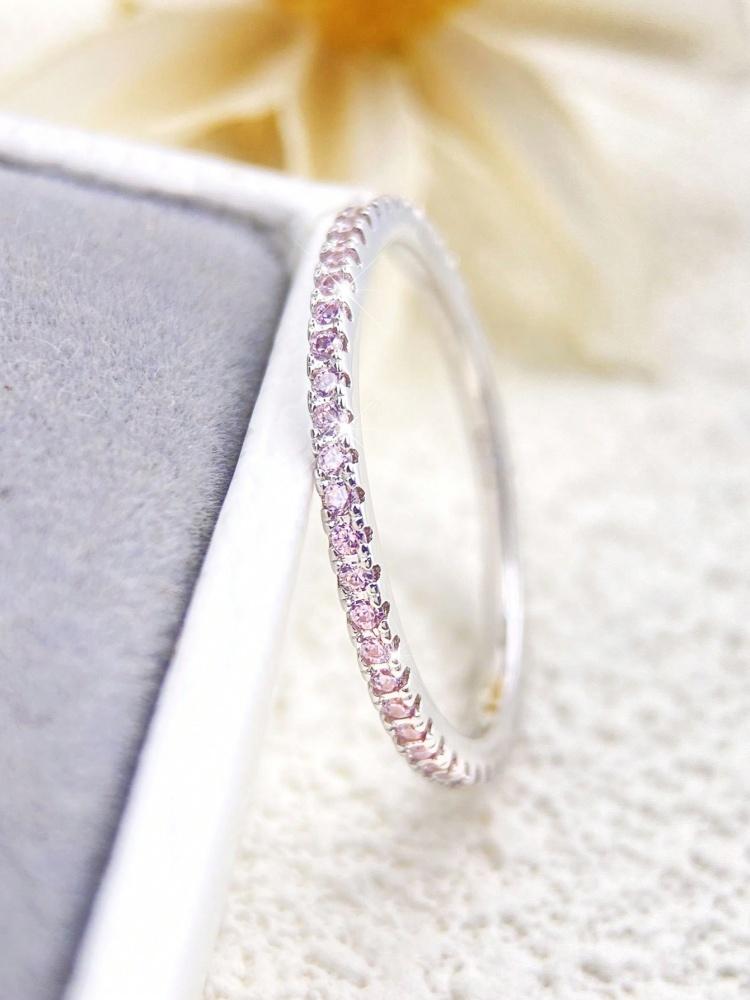 925 Sterling Silver 1.4MM Simple Elf Gorgeous Shiny Zircon Ring For Women Engagement Wedding Luxury High Quality Fine Jewelry