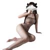 Bodystocking Lingerie Mesh Breathable Fashionable Elegant Bodystocking Lingerie for Women Black Average Size