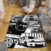 Black and White Race Car Rug Floor Mat for Living Room or Bedroom Soft and Comfortable Carpet a Gift for Birthday and Holiday.NFF0928333