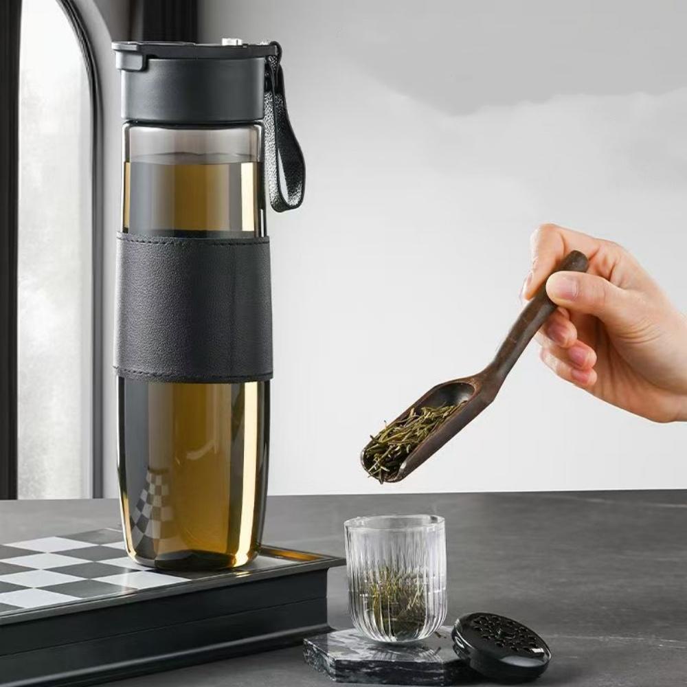 Smart LED Temperature Display Water Bottle For Tea With Tea Separation Strainer Infuser Tritan Material Tea Bottle