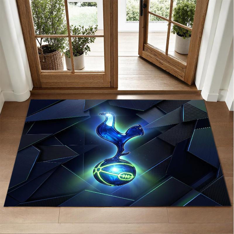 Tottenham Hotspur Design Crystal Velvet Rug Soft Decorative Mat for Bedroom Entrance