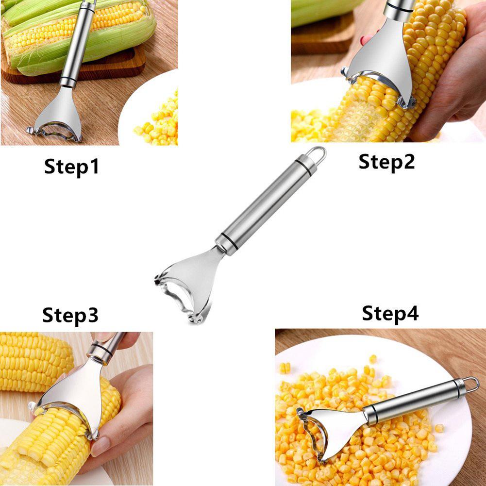 Éplucheur de Maïs Acier Inoxydable Coupe-Maïs Éplucheur d'Épis Éplucheur de Maïs Outil de Cuisine