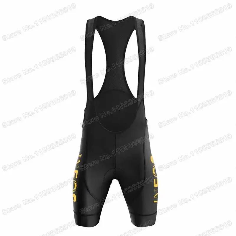 2025 Popular Ineos Grenadier Cycling Jersey Set Golden Black Cycling Clothing Men Kits Road Bike Shirts Suit Bicycle Bib Shorts 3PT1
