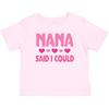 Inktastic Nana Said I Could Funny Granddaughter Baby T-Shirt Toddler Apparel