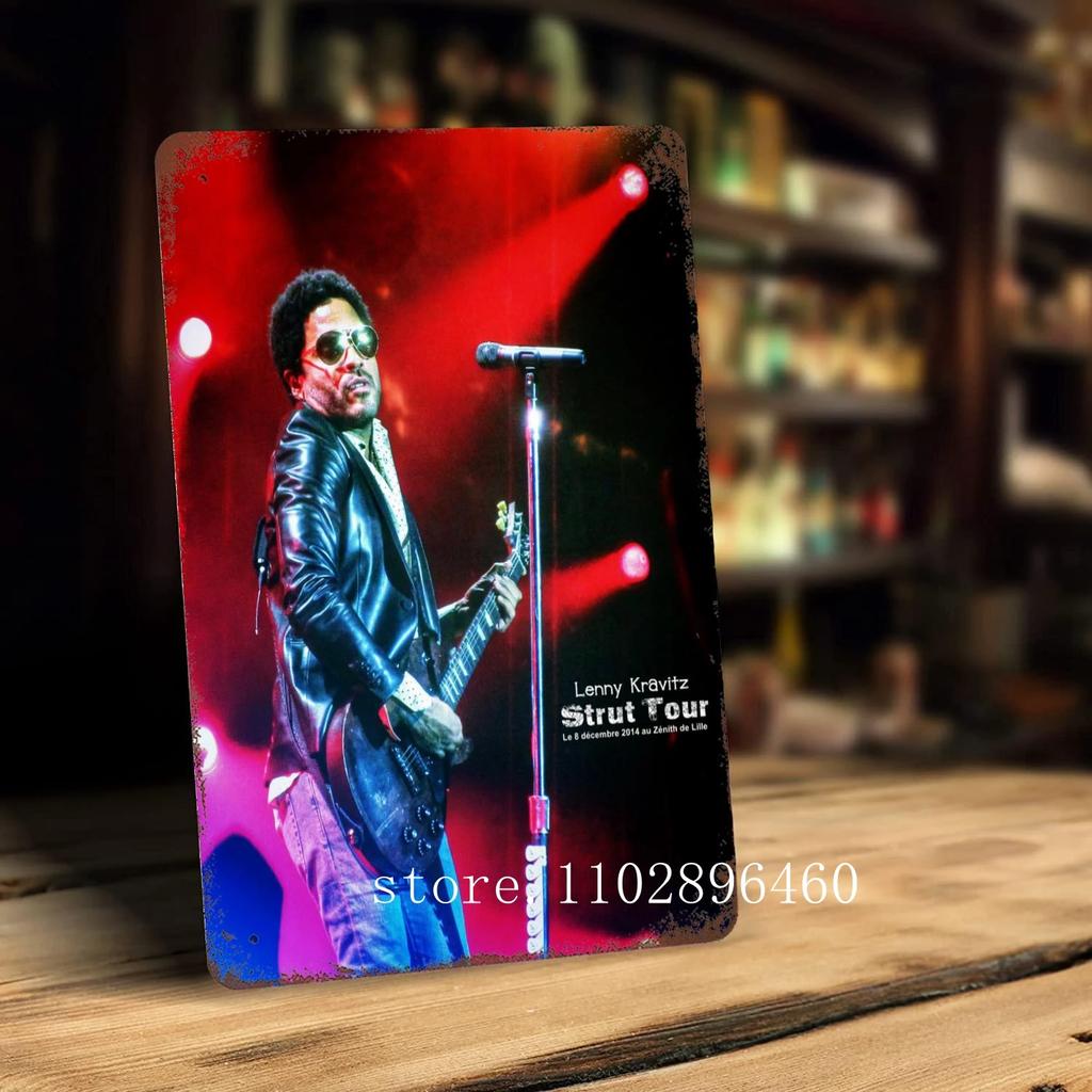 Lenny kravitz Kovové plakety a cedule nástěnná dekorace Vintage plechové cedule Captain Kovový plakát Dekorace pro Bar Pub Klub Nástěnná dekorace