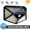 Luce solare esterna 1~4 pezzi con 3 modalità sensore di movimento impermeabile illuminazione di sicurezza LED luce da parete da giardino 108COB