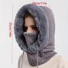 Vinter varm fuzzy lue tykk ensfarget balaclava plysj foret kaldsikker utendørs ski luer Beanies for kvinner