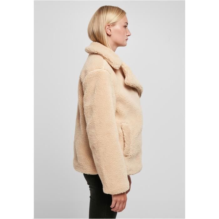 Veste Motard Sherpa Femme Urban Classics GT - Beige - Manches Longues - Respirant