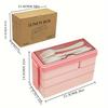 1450ML Bento Lunch Box Large Capacity Multi Layer Food Storage With Cutlery Stackable Leak-Proof Lunch Container Kitchen Supplie