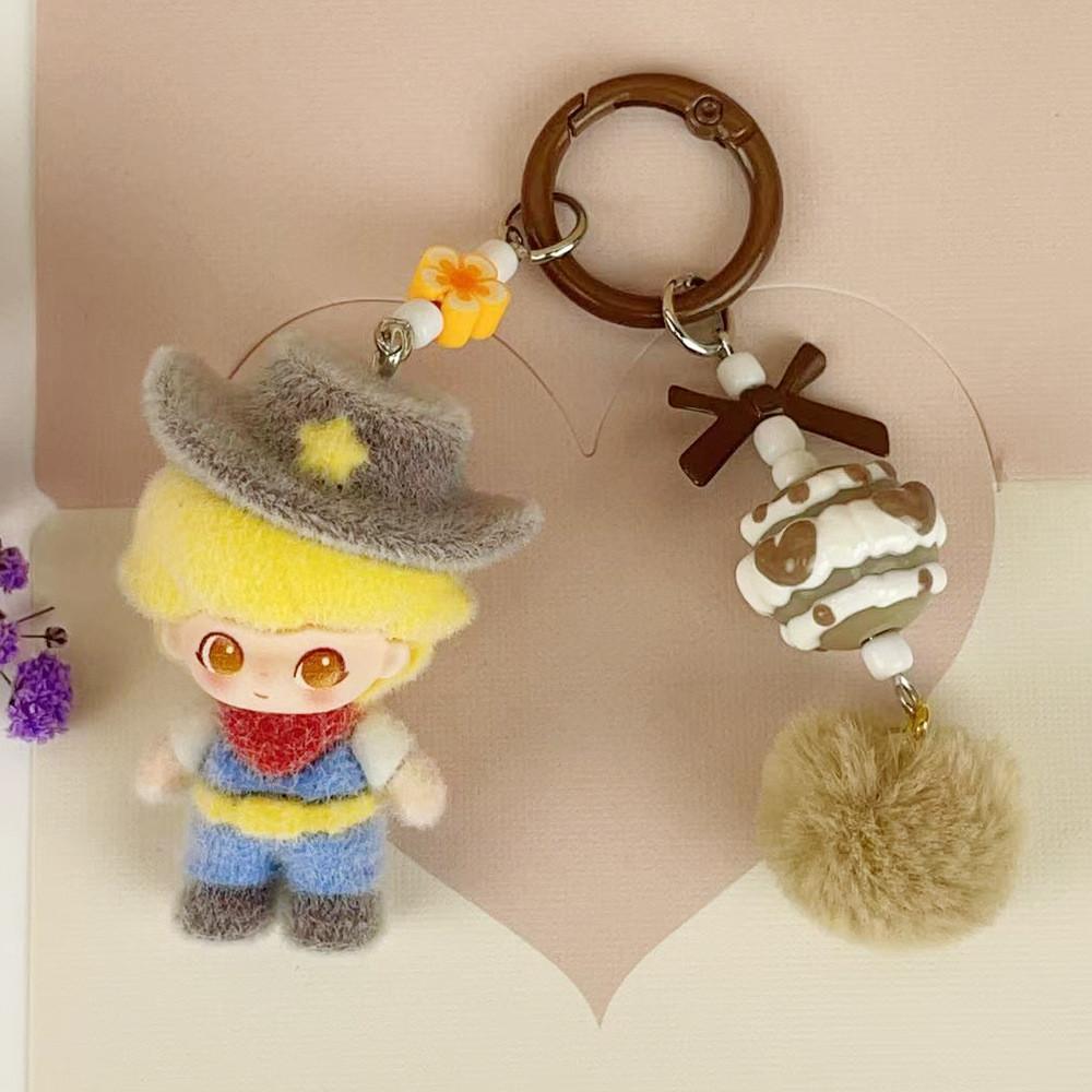 Cowboy Didi Schlüsselanhänger mit Cartoon-Plüschanhänger für Geschenke und Partydekoration