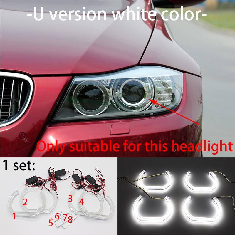 Excellent DTM Style Ultra Bright Led Angel Eyes DRL  Rings Retrofit Accessories for BMW 3 Series E90 E91 E92 E93 M3 2005-12