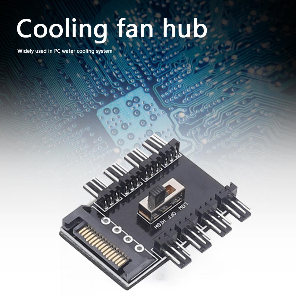 Multi Way Splitter Extension PWM Cooler Fan Hub SATA/4 Pin 1 To 8 Way 3Pin 12V Power Socket PC Speed Controller for Computer