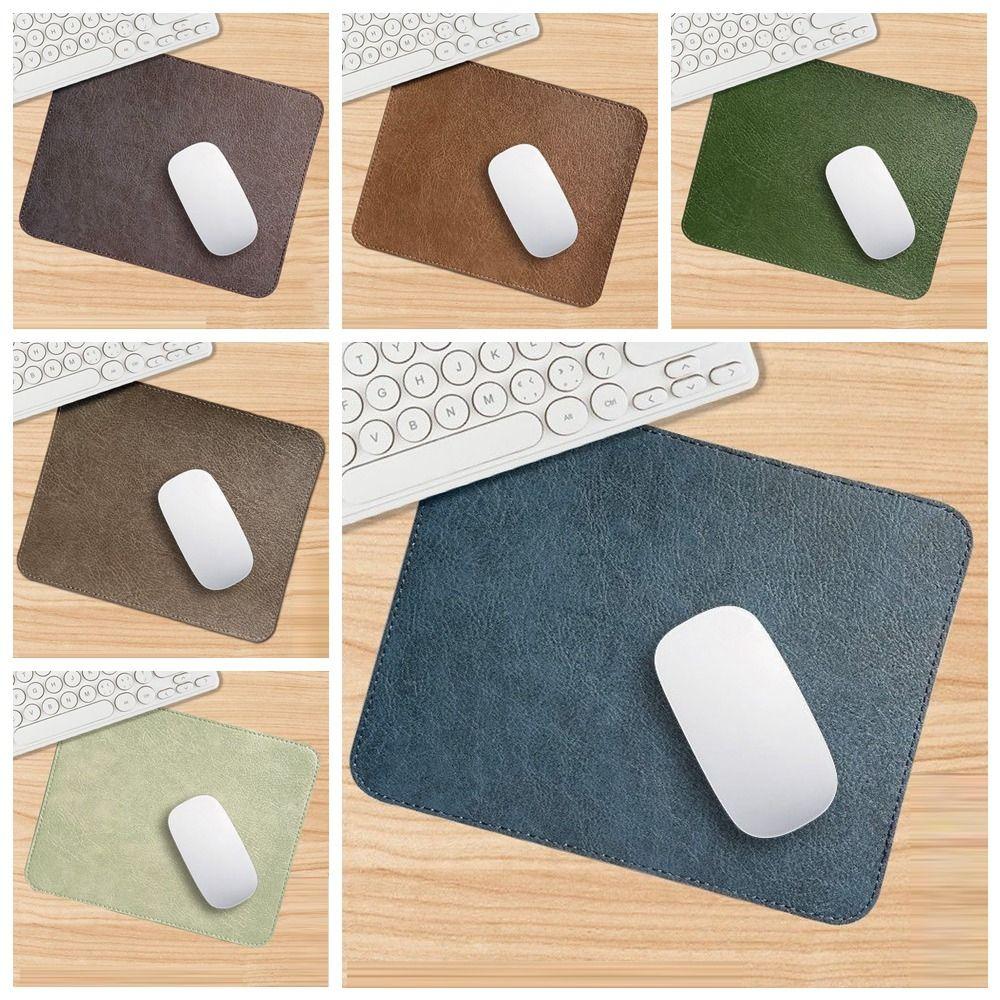 Non-slip Double-sided Mouse Pad Cowhide Leather Texture Mousepad High Quality Mice Mat Students