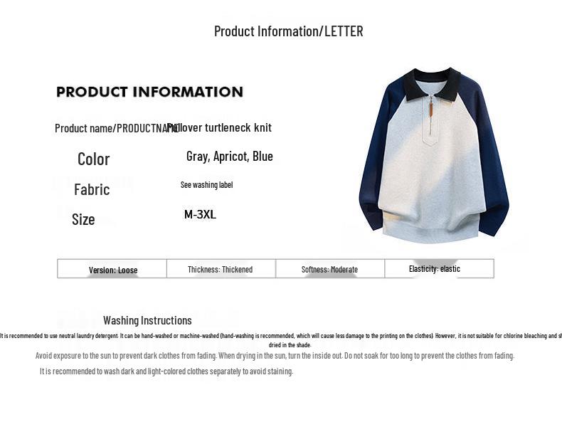 Heren V-hals Trui in Hongkong Stijl: Herfst/Winter Gebreide Polo Top met Kraag voor Tieners