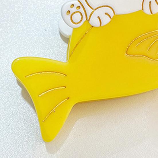 Girl Hair Clip Cartoon Cat Fish Shape Hair Claw Anti-slip Teeth Back Head Shower Hair Clip Hair Accessories