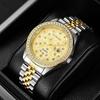 Watch Men'S Trend Diamond-Encrusted Couple Steel Belt Calendar Casual Student Adult Automatic Quartz Watch