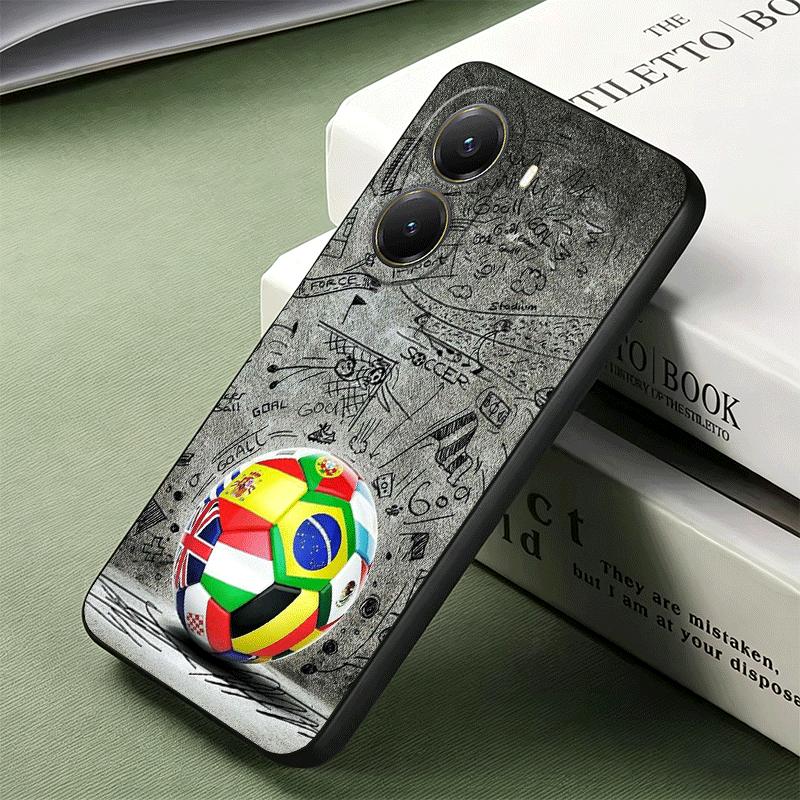 Football Soccer Ball Design Soft Phone Case for Xiaomi Poco X5 X6 X7 X8 Pro Max X3 F7 F8 Ultra M8 M7 M6 M5 Redmi 15 15C 14C 13C