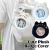 Cartoon Badge Plush Card Holder Cat Ear Badge Protector Display Anime Accessories Keyring Decor Clothes Backpack Ita Bag Pendant
