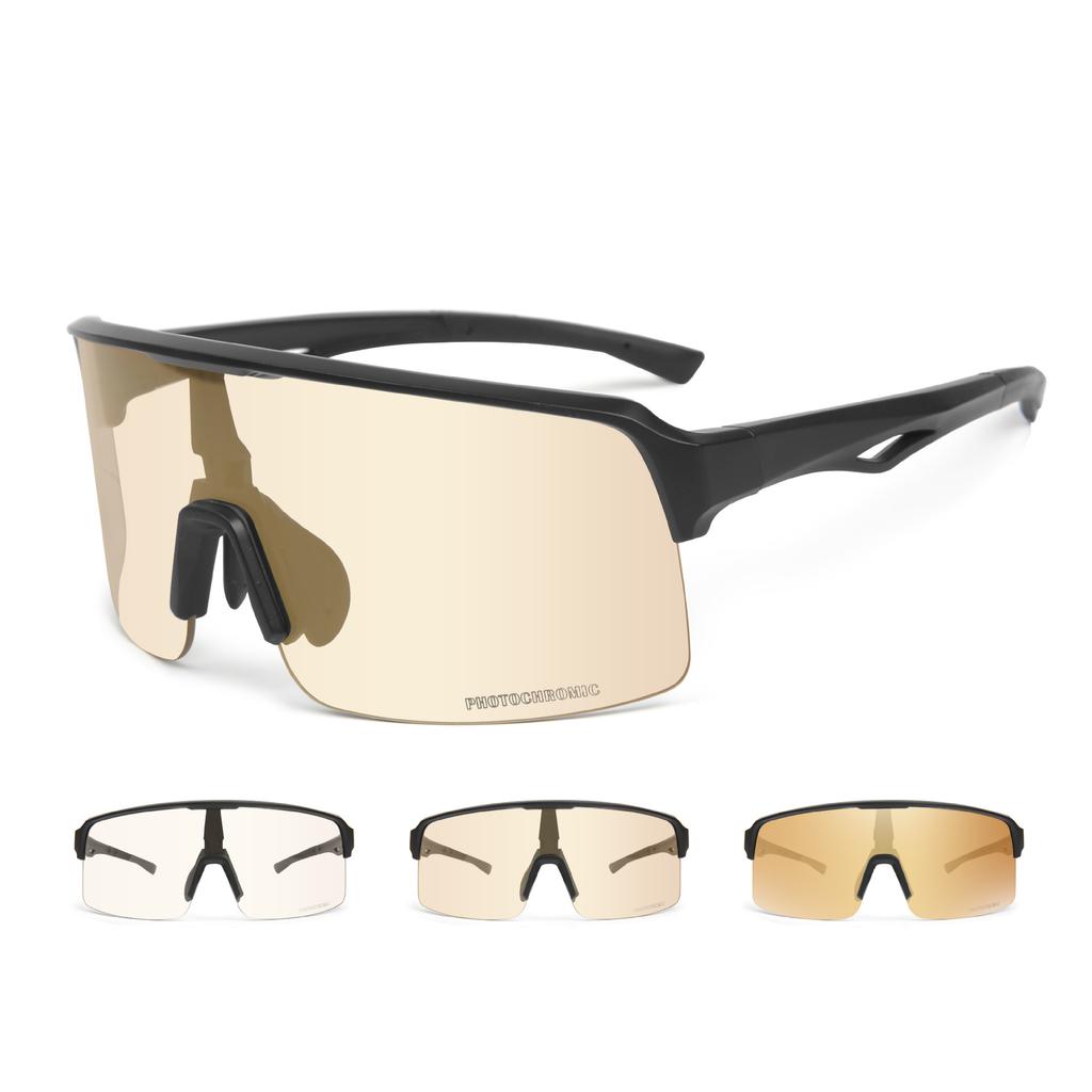 New bicycle road bike cycling glasses, day and night dual-use, photochromic, suitable for mountain climbing and running sports