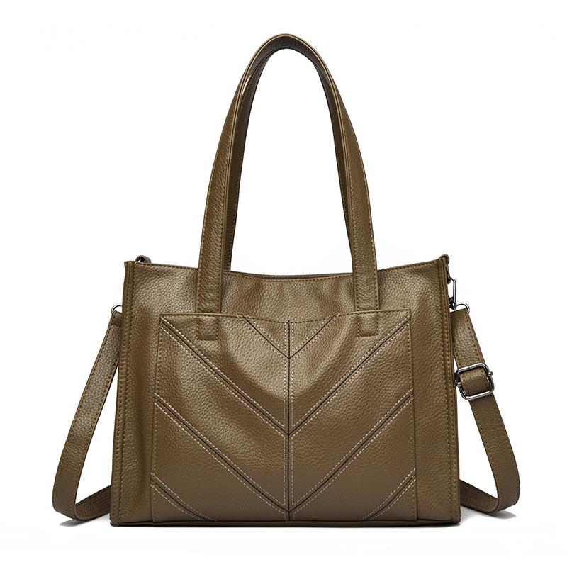 Large Capacity Women PU Leather Handbags Tote Bags High Quality Ladies Shoulder Messenger Bags Casual Female Zipper Shopping Bag