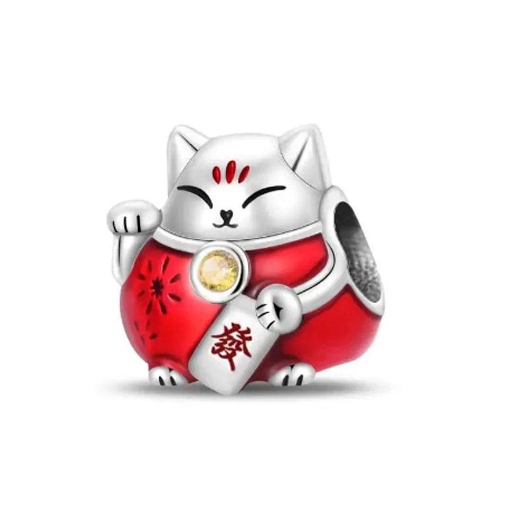 New 925 Silver, Red Strawberry, Mushroom, Car Bead Cross, Dog Pendant Original Bracelet DIY Accessories Exquisite Jewelry