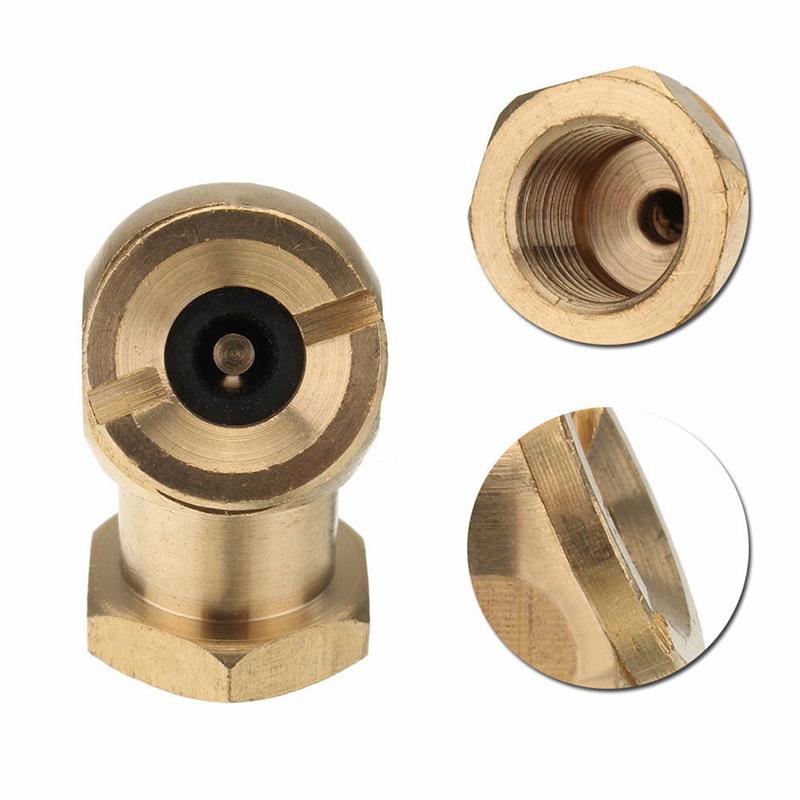 1/4" Npt Golden Tyre Inflator Valve Connector Air Chuck Ball Tire Clip Lock-On