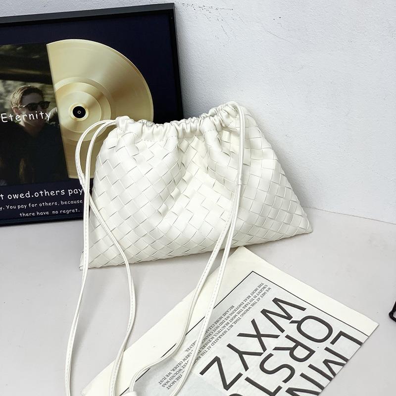 Cowhide Women's Bag Woven Dumpling Bag Genuine Leather Underarm Bag Cloud Bag Fashion All-in-one Crossbody Bag