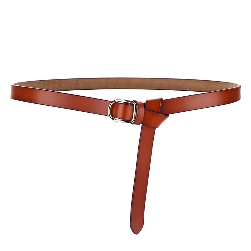 Female Leather Waist Belt With Painless Buckle And Twolayer Cowhide Material For Trendy Daily Use