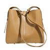 Leather Women's Bag Spring Bucket Bag Soft Leather Shoulder Crossbody Bag Tote Commuter Tote