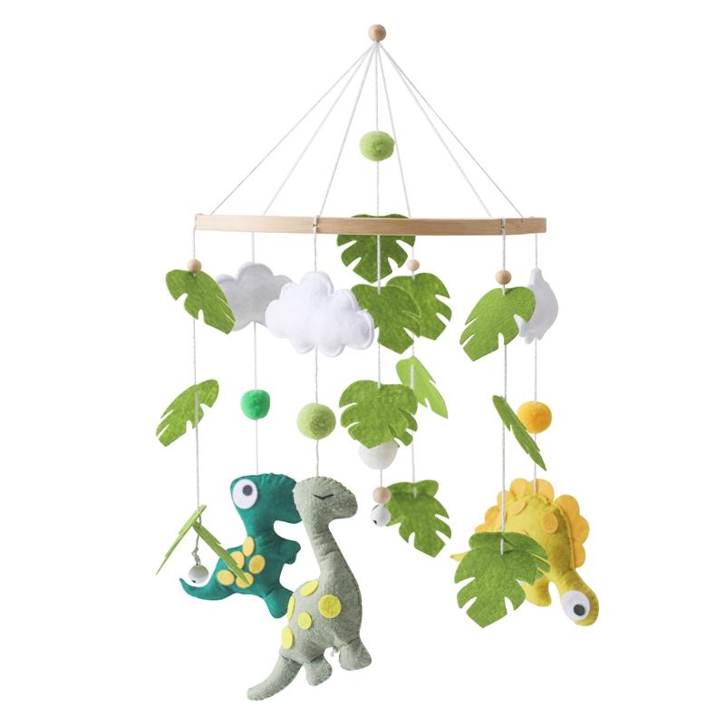 Baby Wooden Crib Mobile Bed Bell Hanging Rattle Toy Newborn Music Box Bed Bell Hanging Toys Holder Bracket Infant Crib Baby Gift
