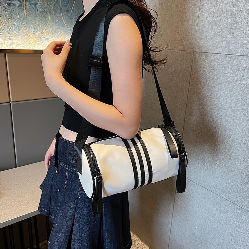 Popular Cylinder Bag New Casual Bag Female Messenger, Dumpling Bag Broadband Sports Nylon Bag Shoulder Messenger