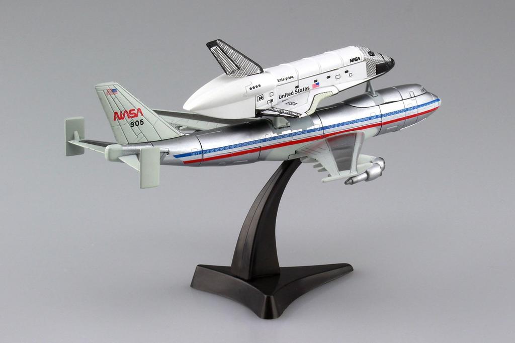 Aoshima Bunka Kyozai Skynet 3D Puzzle 4D VISION Space No.4 Space Shuttle & 747 1450 Scale Pre-painted Puzzle