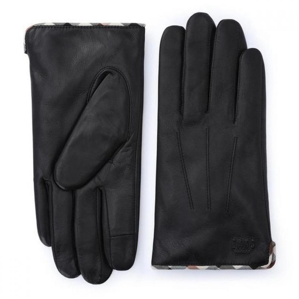 Daks Кожаные сенсорные перчатки для смартфона Черный клетчатый узор Dcgv1f121 Single option