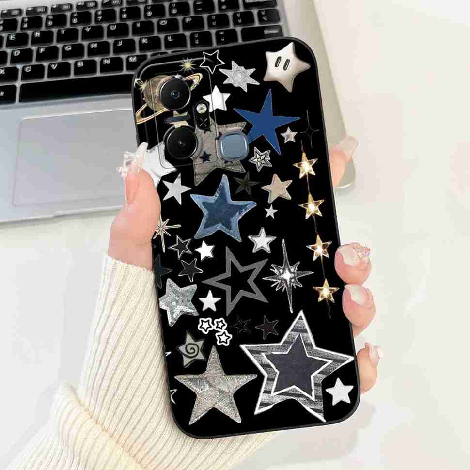 For Infinix Smart 6 Plus X6823C Case Luxury Floral Fashion Soft Silicone Cover For Infinix Smart 6Plus X6823 6.6" Phone Case