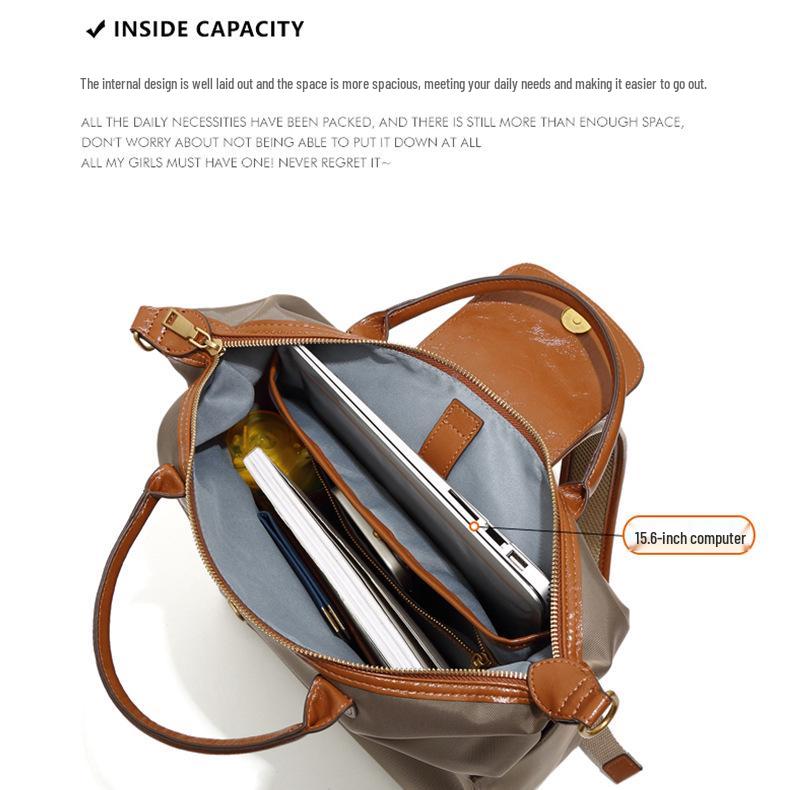 Stylish Women's Lightweight Nylon Commuter Backpack: Travel, School, Business, Large Capacity, Colorblock, Waterproof