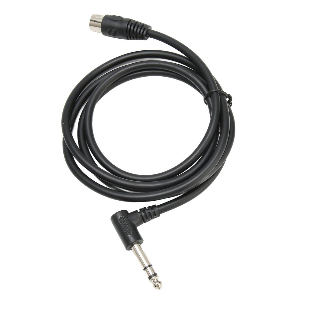 90 Degree 6.35mm Male to MIDI Din 5Pin Male Cable Right Angle 6.35mm to MIDI Sound Connection Cable 4.9ft