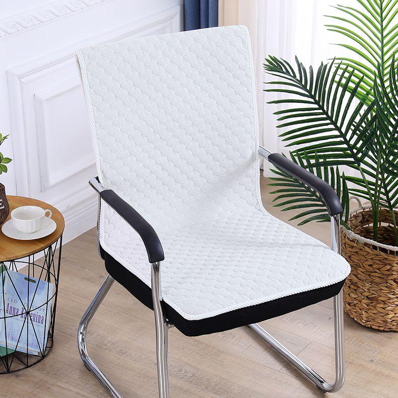 

Офисное кресло Студенческое кресло Костюм Нескользящий чехол для кресла Подушка для кресла Ткань Шенилл Минималистичный Современный Цельный Обеденный стол и Чехлы для волос Corduroy Beige 45*135 (conjoined pad)