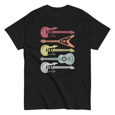 Guitar Retro Style T Shirt Rock Player Idea