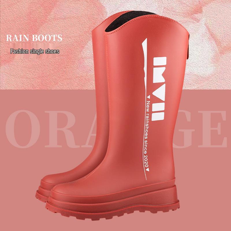 Damen Hohe Rutschfeste Gummistiefel - Wasserdichte Gummischuhe für Alle Jahreszeiten