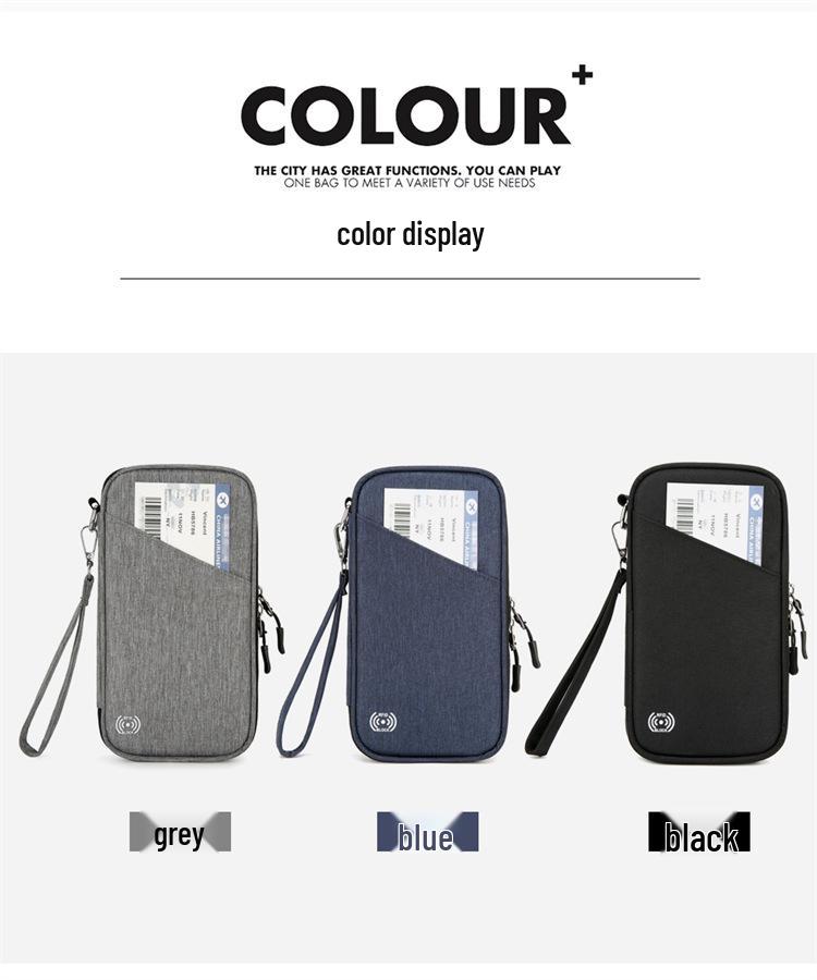 Lightweight Anti-Theft Passport and Travel Wallet with Large Capacity and Multi-Function Storage