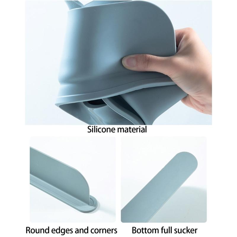 Kitchen Sink Water Splashes Guard Silicone Splashes Protector with Suction Cup Reusable Dish Washing Baffles Board Enduring