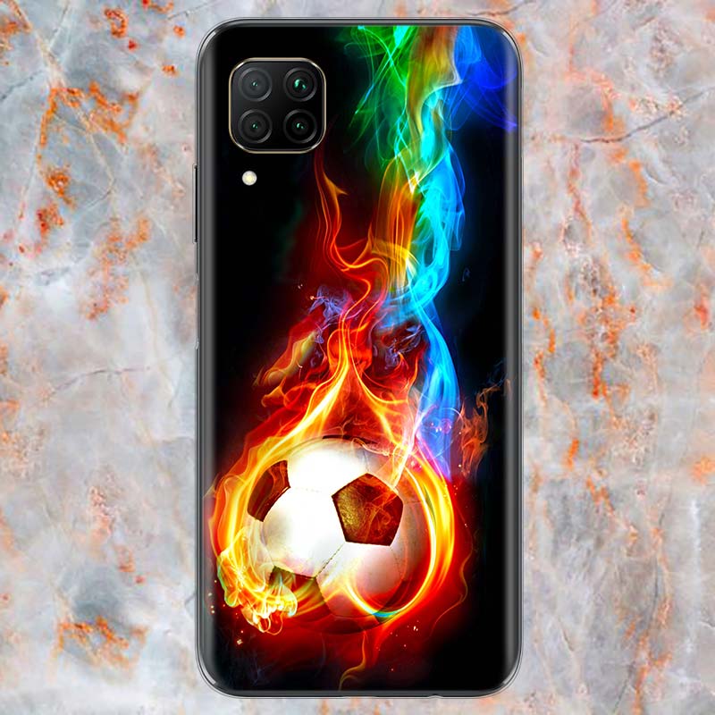 I love Fire football For Huawei Mate 40 30 20 20X 10 RS P Smart 2021 2020 Z S Pro Plus Lite 2019 Phone Case Shell