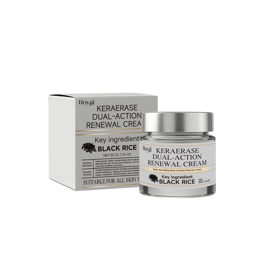 HOYGI Black Rice Face Cream - Gentle, Hydrating & Smoothing Daily Moisturizer for Delicate Skin