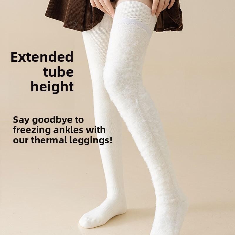 Kniehohe Socken und Lange Oberschenkelsocken für Damen im Herbst und Winter. Dicke und warme, hoch geschnittene Overknee-Langsocken mit zusätzlicher Polsterung.