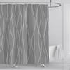 Fashion Striped Printing Shower Curtains Waterproof Thick Bath Curtains for Bathroom Bathtub Large Wide Bathing Cover with Hooks